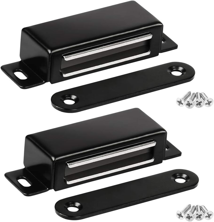 Child-Safe Magnetic Door Catch – 40lbs Pull Strength, Easy Installation, 2 Pack