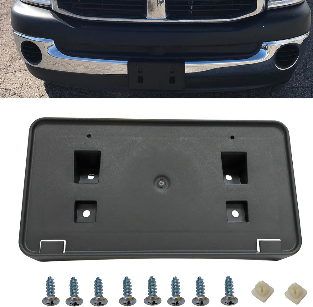 Front Bumper License Plate Frame Bracket Holder Compatible with 2004-2008 Dodge
