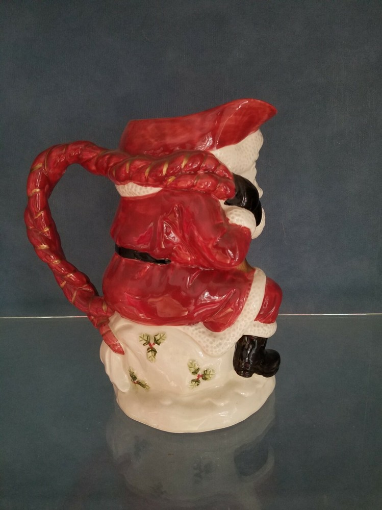 Fitz & Floyd Old World Santa Pitcher New