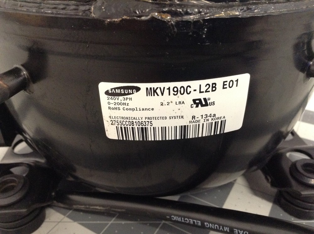 Samsung Refrigerator Compressor MKV190C-L2B/E01 MKV190CL2B/E01