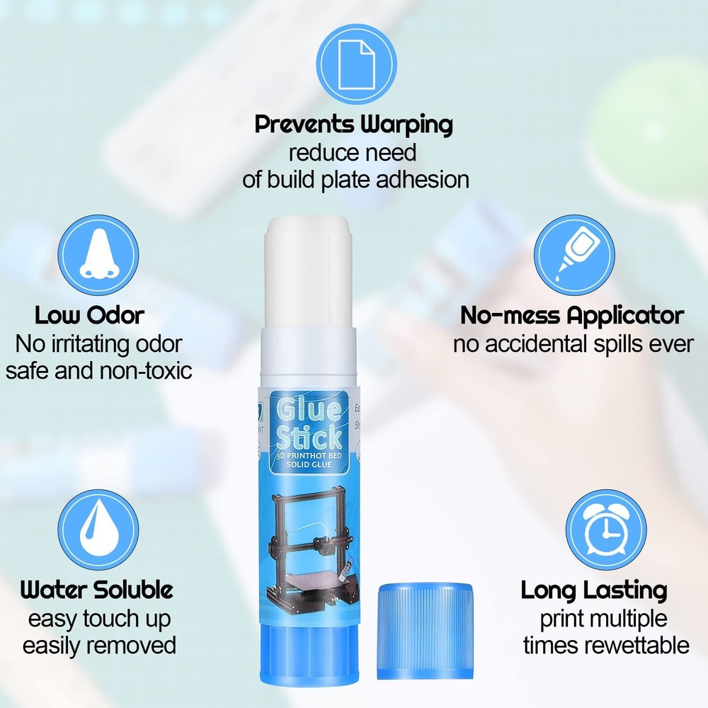 3D Printer Glue Sticks PVP Solid Glue Sticks for 3D Printer Hot Bed Removing Pri