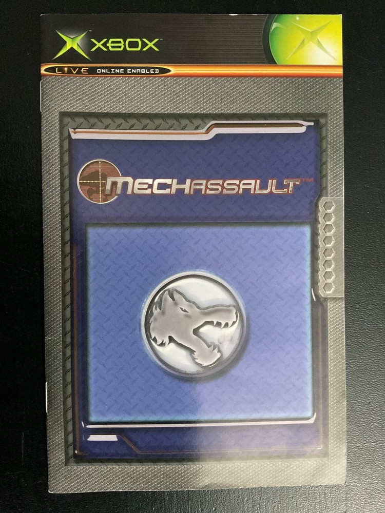 MechAssault 1 Microsoft XBOX Instruction Manual Only