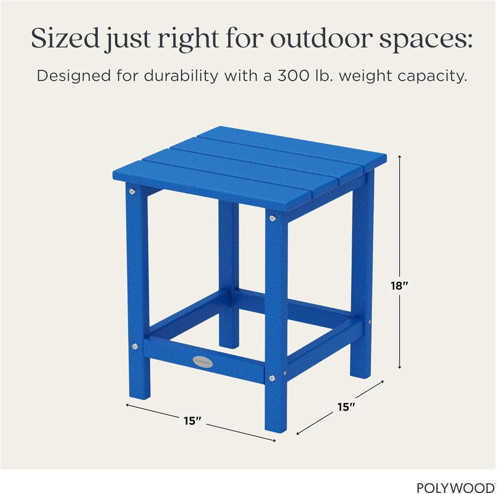Long Island 18" Side Table, Pacific Blue