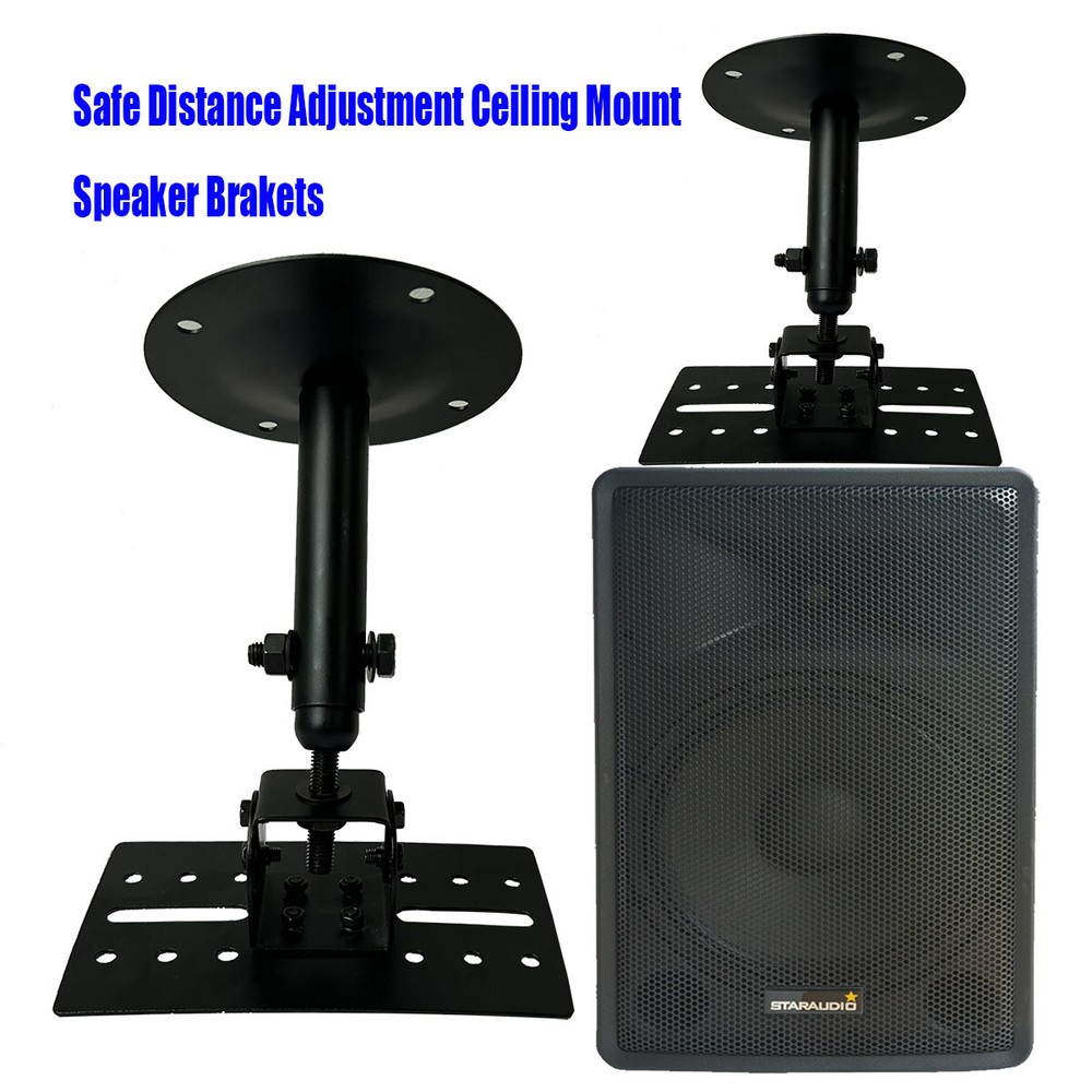 2Pcs Universal Universal Ceiling Mount Brackets Safe Distance Speaker Adjustment