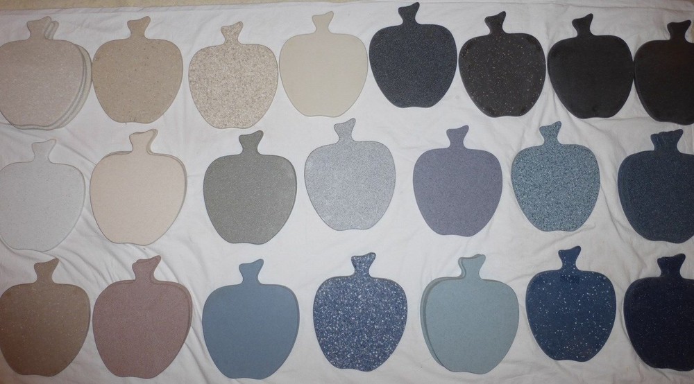 Corian Solid Surface Cutting Board Cheese Tray, Apple Shape, Variety, NEW