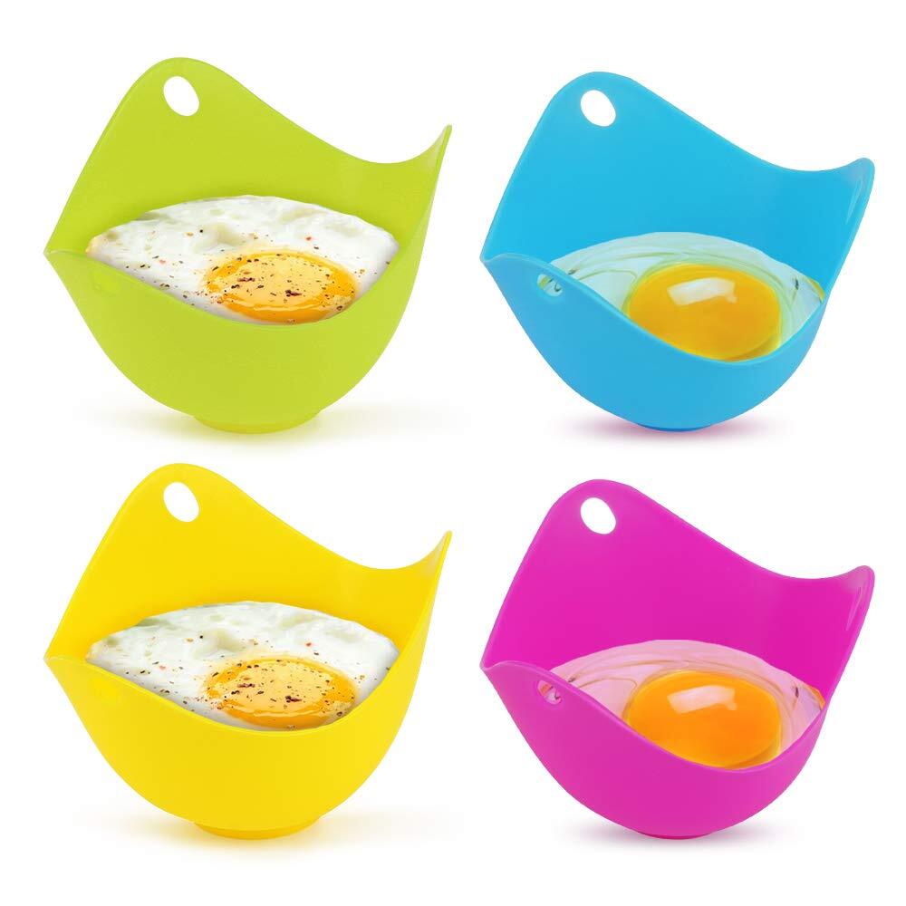 4pcs Silicone Egg Poacher Cups Compatible with Various Cooking Methods