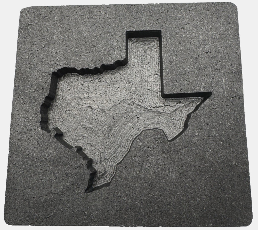 Graphite Ingot Mold for Casting 5 oz Gold Reverse Texas