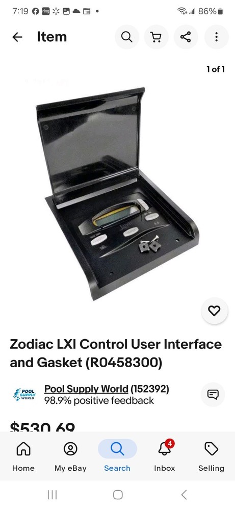 Jandy Lxi Display Board R0458300