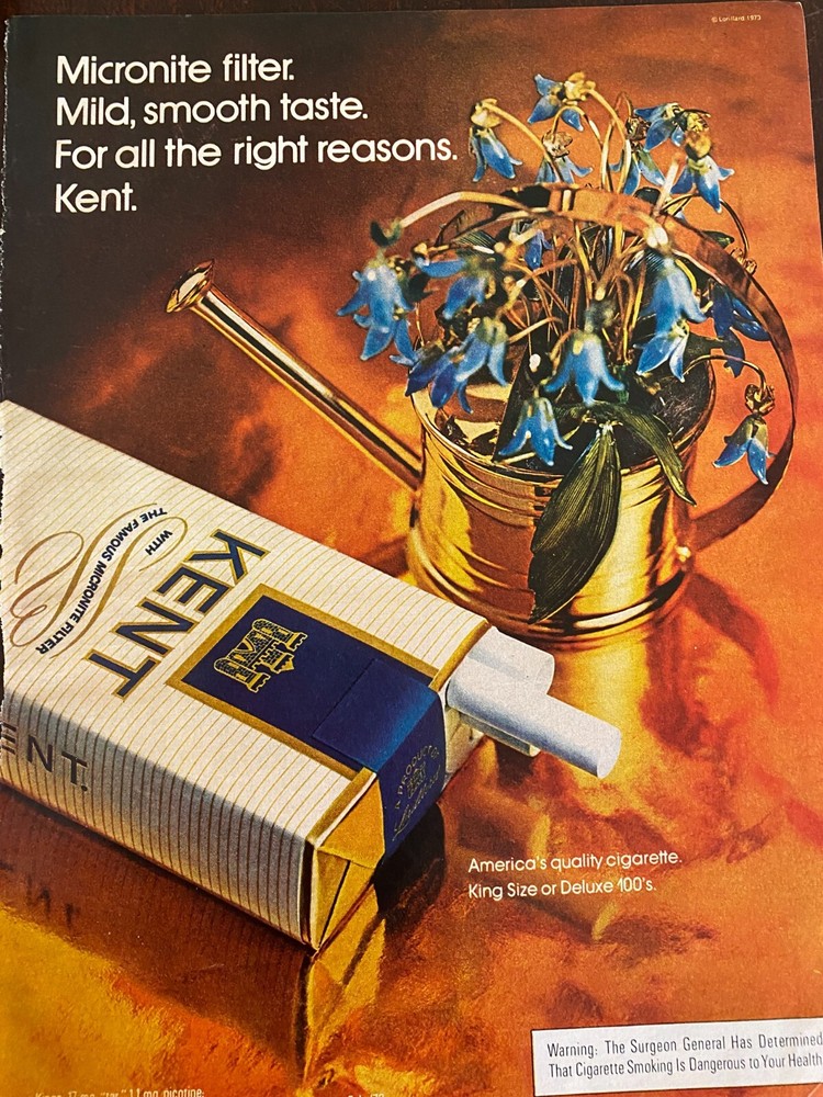 Kent Cigarettes, Full Page Vintage Print Ad