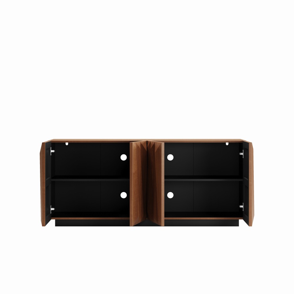 Sideboard Buffet Cabinet with Storage,TV Console with Curved Profile Design