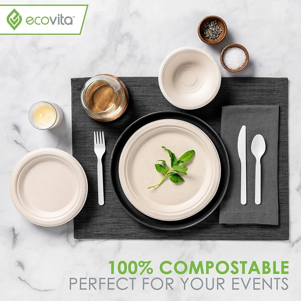 postable Paper Plates [.] – 150 Disposable Plates Eco