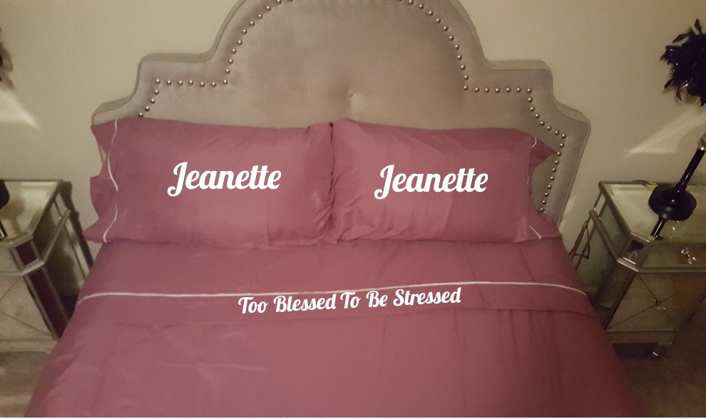 Personalized King size 4 piece bed sheet set