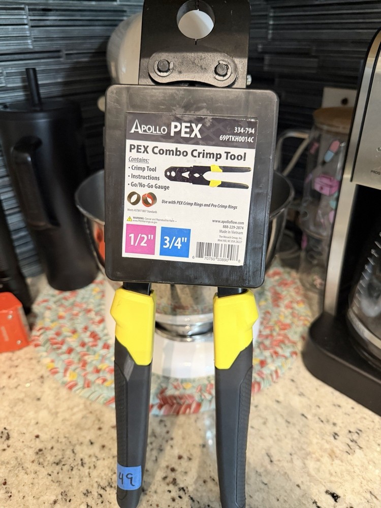 Apollo PEX 69PTKH0014C PEX Combo Crimp Tool 1/2" & 3/4"
