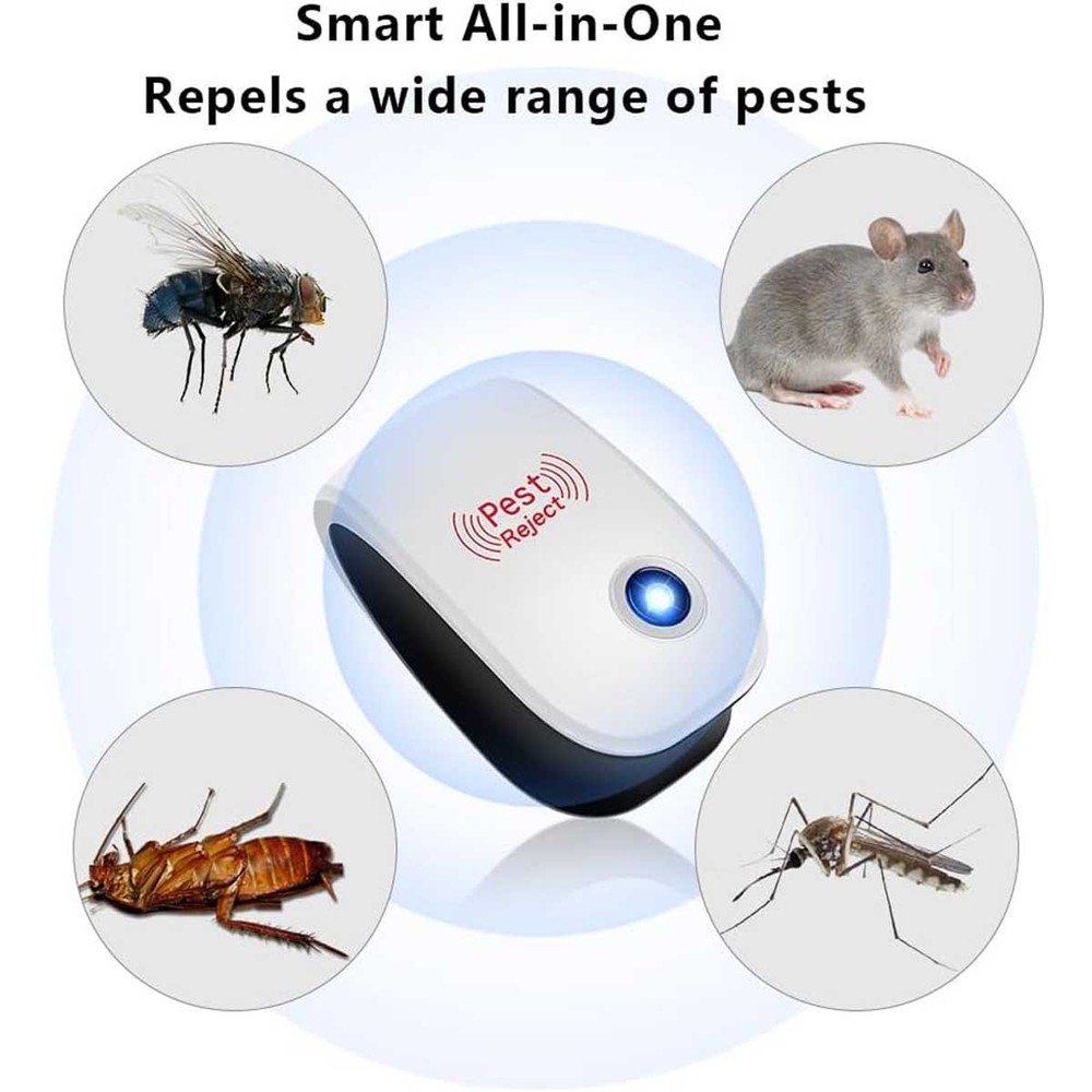 Electronic Pest Reject Control Ultrasonic Repeller Home Bug Rat Spider Roaches