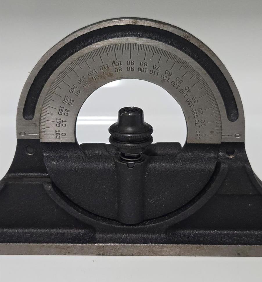 Vintage 7" Metalworking Protractor Head Machinist Tool