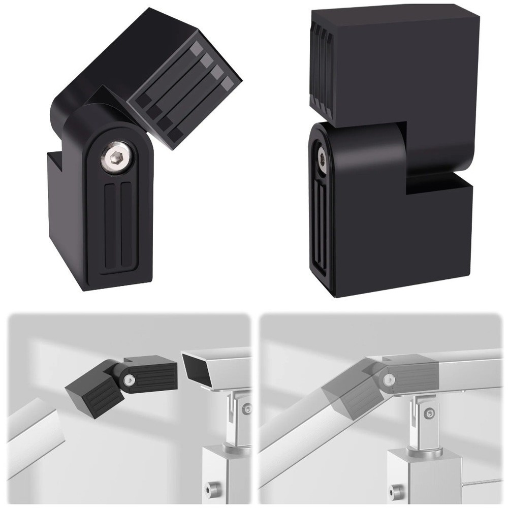 2 Pack Vertical Pivot Handrail Connector 180° Adjustable POM Cable Railing