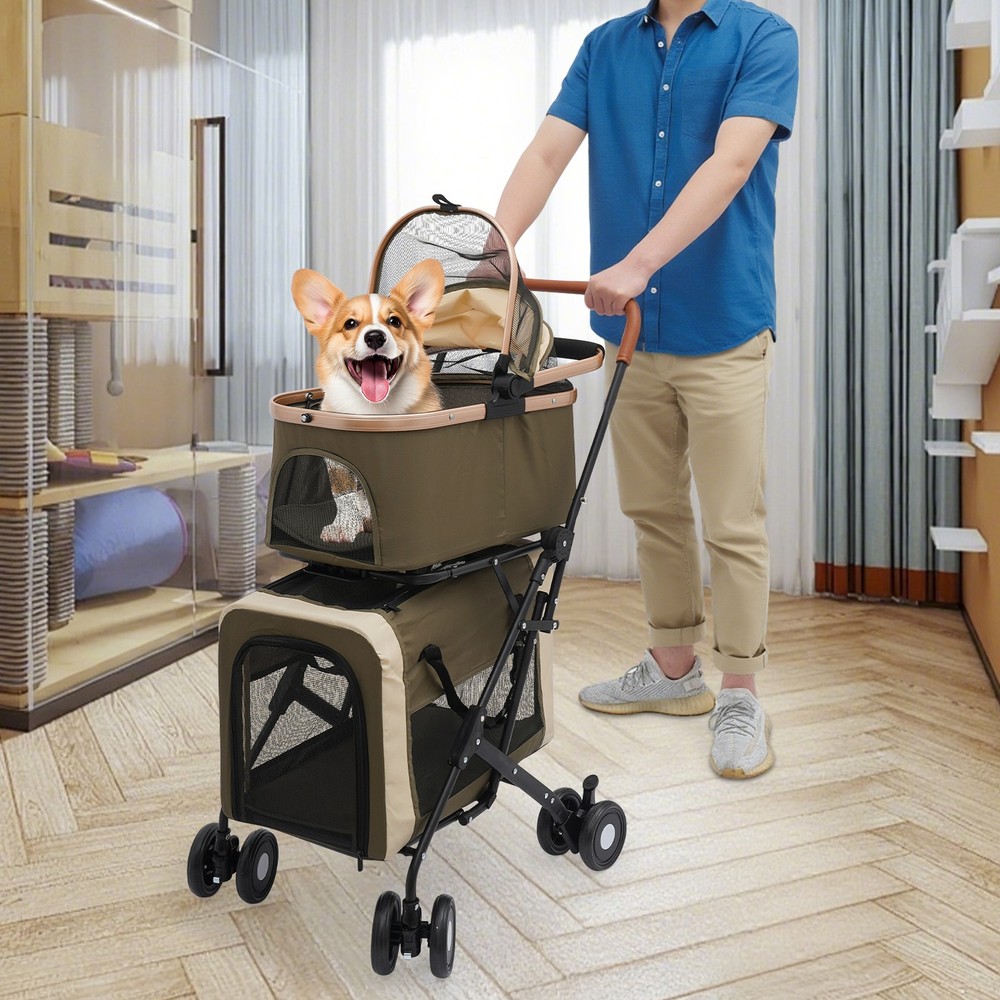Dog & Cat Stroller Foldable Pet Stroller Foldable Pet Stroller for Small Dogs