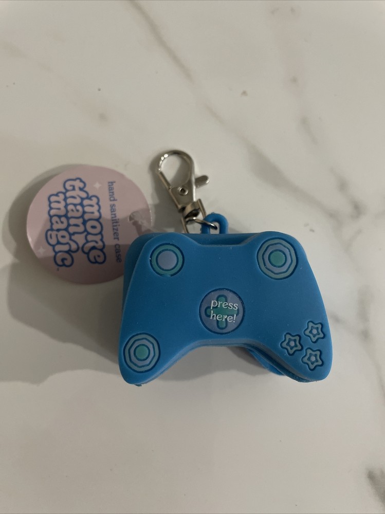More Than Magic Blue Video Game Controller Silicone Hand Cleanser Case Holder