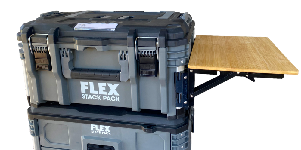 FLEX Stack Pack, Quick Detaching/Folding Bamboo Table