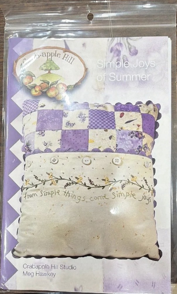 Crabapple Hill Simple Joys of Summer Pillow Pattern NOS