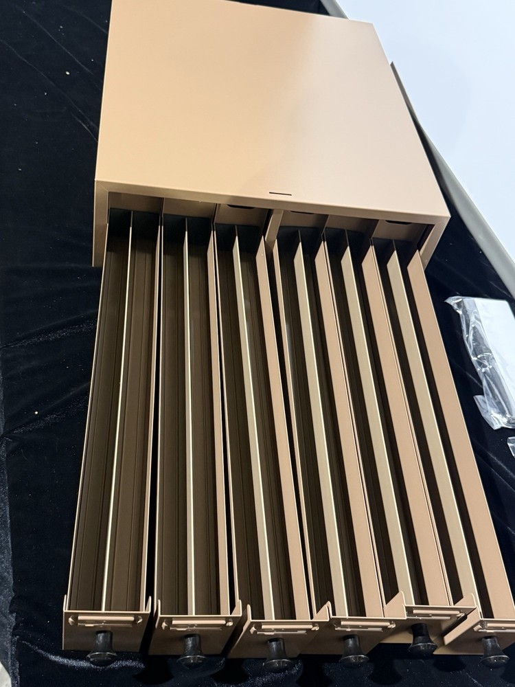 Microscope Slide Storage Cabinet, Metal, Stackable, Tan