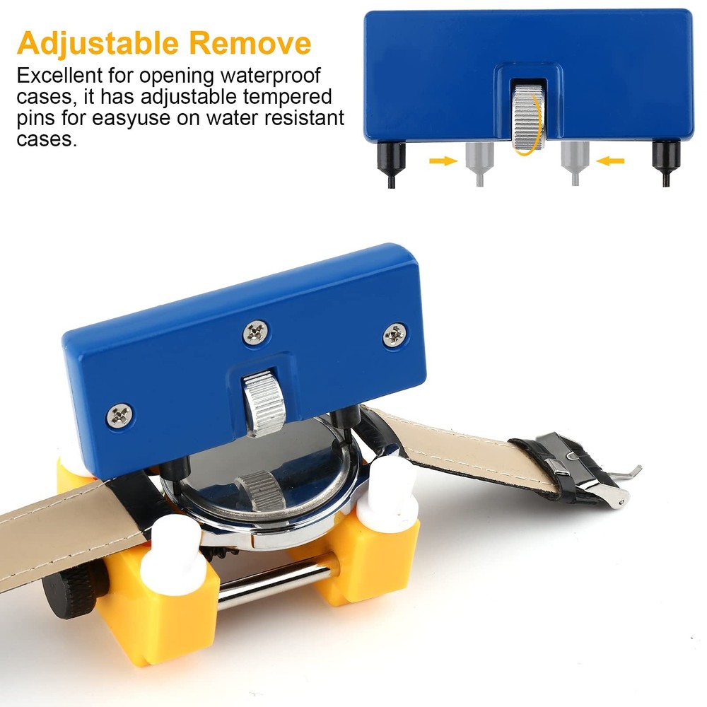 Watch Battery Replacement Tool Kit, 9 PCS Professional Watch Back Remover Tool