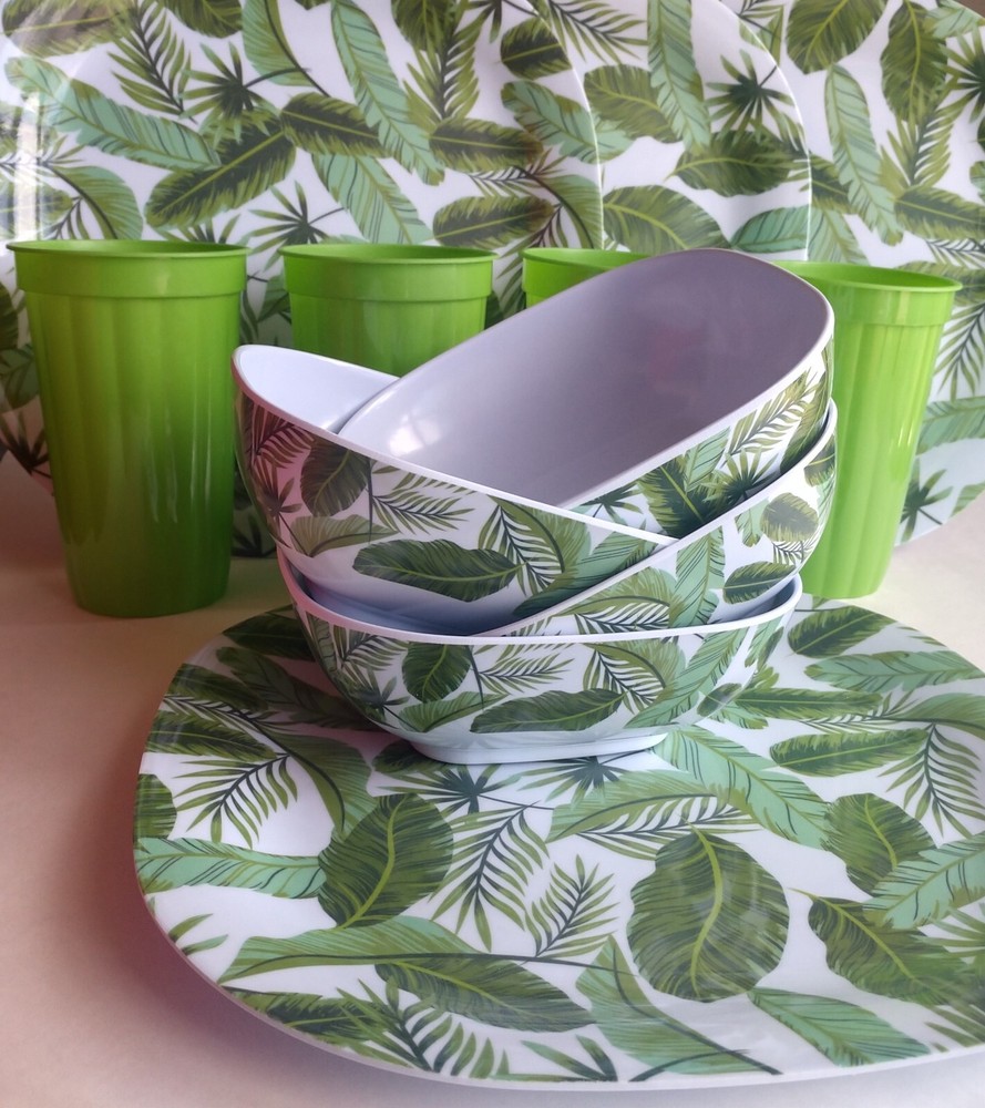 Outdoor Dinnerware 12pc Set Melamine