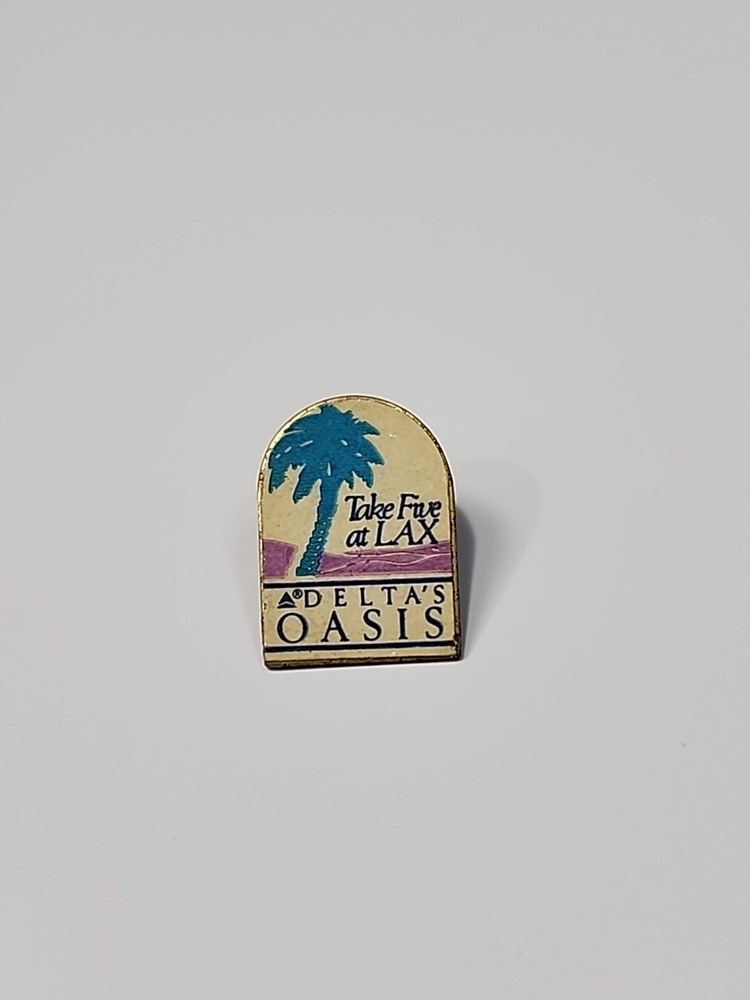 Delta's Oasis Lapel Pin Take Five At LAX
