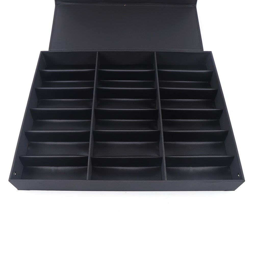 18 Grids Eyeglass Sunglasses Glasses Storage Stand Display Case Box Folded Lid