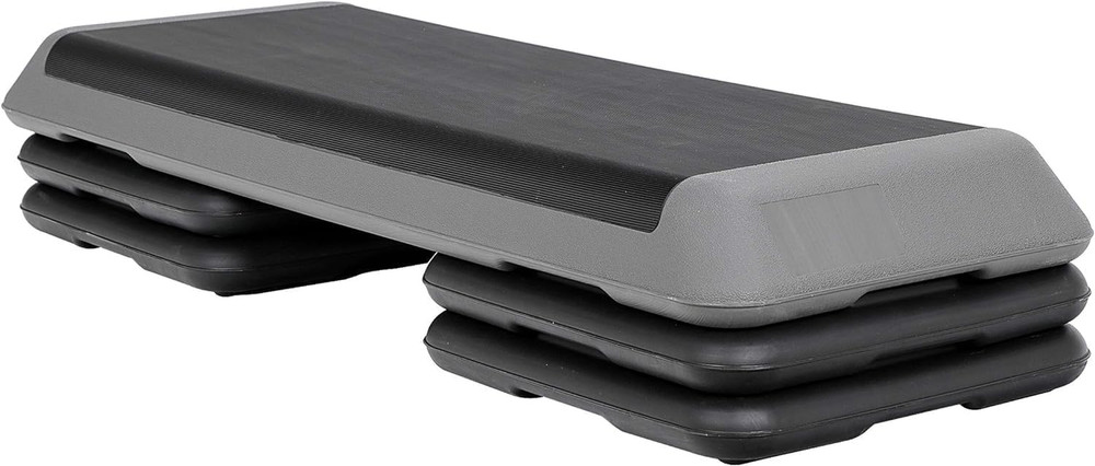 Adjustable Workout Aerobic Stepper, Exercise Step Platform Trainer with 4 Risers