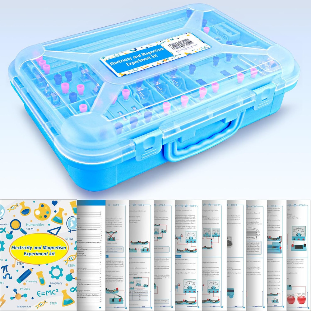 Physics Labs Basic Electricity Discovery Circuit and Magnetism Experiment Kit fo