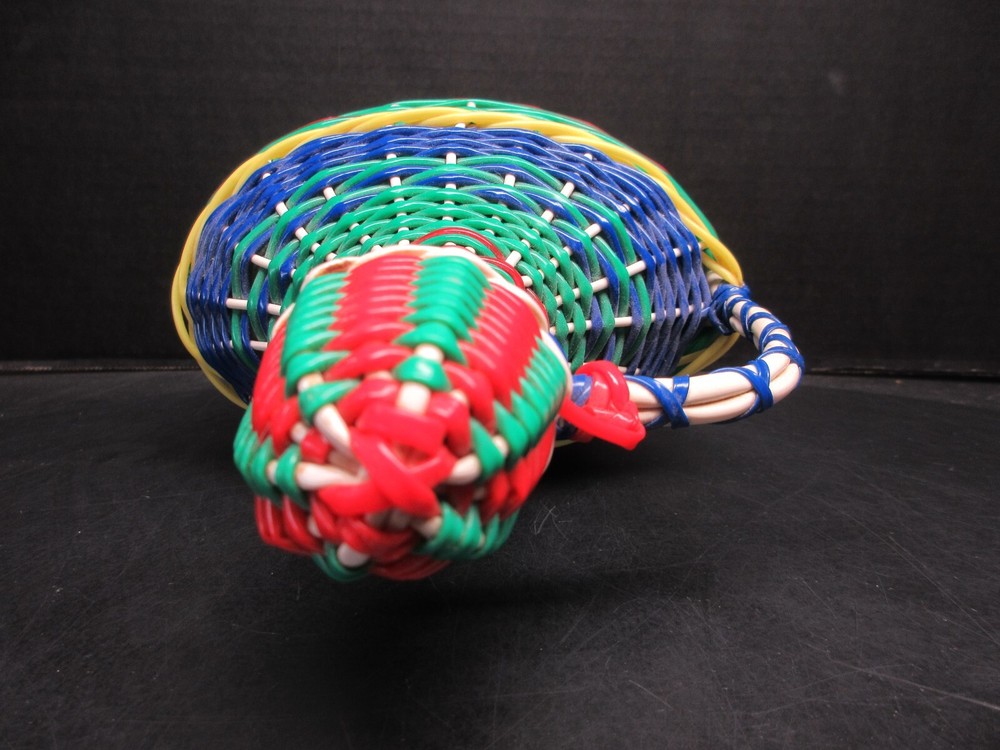 scoubidou multi-colored wicker french 1 quart demijohn