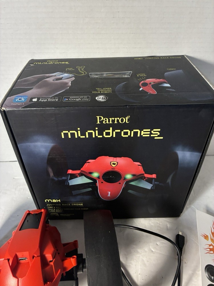 Parrot MiniDrones Jumping Race Drone Max - Red - With Battery & USB Cable