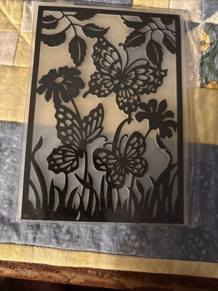 New In Package Embossing Folder. Butterflies And Leaves. Frames.