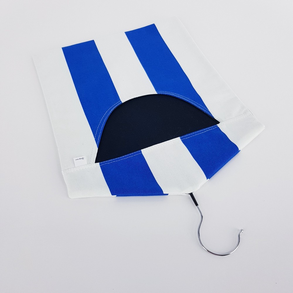 Peg Bag Handmade Bright Blue White Striped Lined Laundry Clothes Peg Holder
