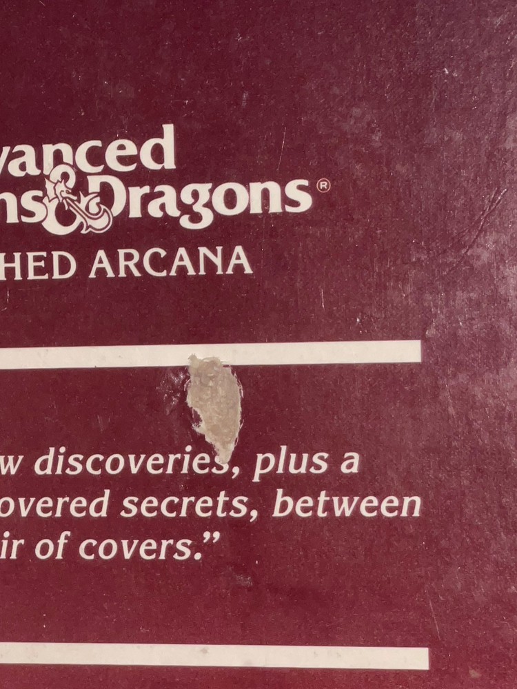 TSR Dungeons & Dragons Unearthed Arcana 1st Edition