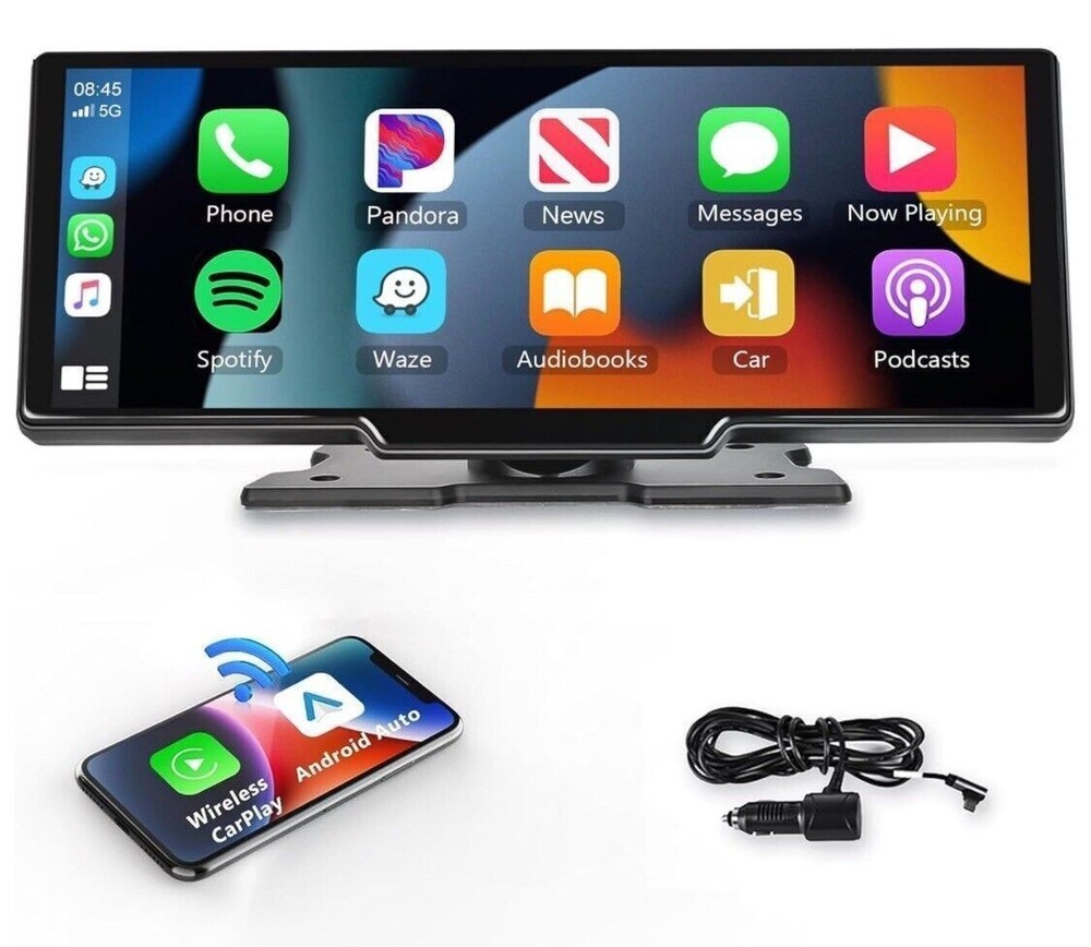 PODOFO 10.26" Multimedia Smart Screen Player Wireless Carplay Android Navigation