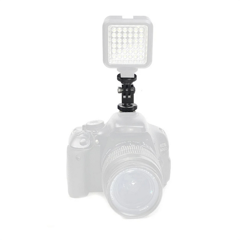 1PC 360° Rotatable Cold Shoe 1/4 Screw Adapter Mounting Bracket For GoPro Camera
