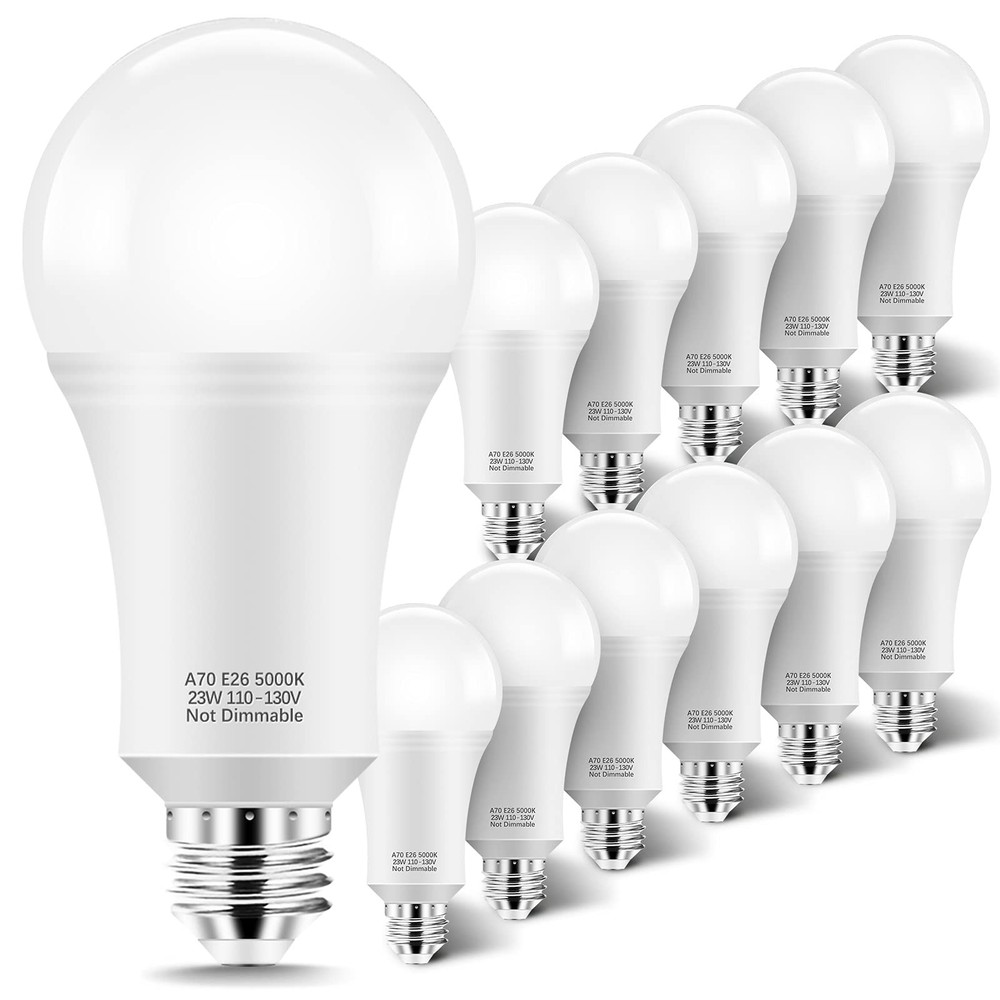 150W-200W Equivalent LED Light Bulbs, A21 23W Super Bright Light Bulb 5000K D...