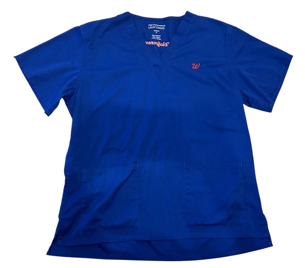 Walgreens Navy Blue Scrub Set Medium Top & Medium Tall Pants Pharmacy Tech
