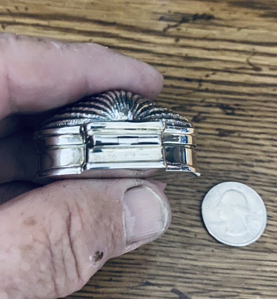 Sterling Silver Shell Pill Box