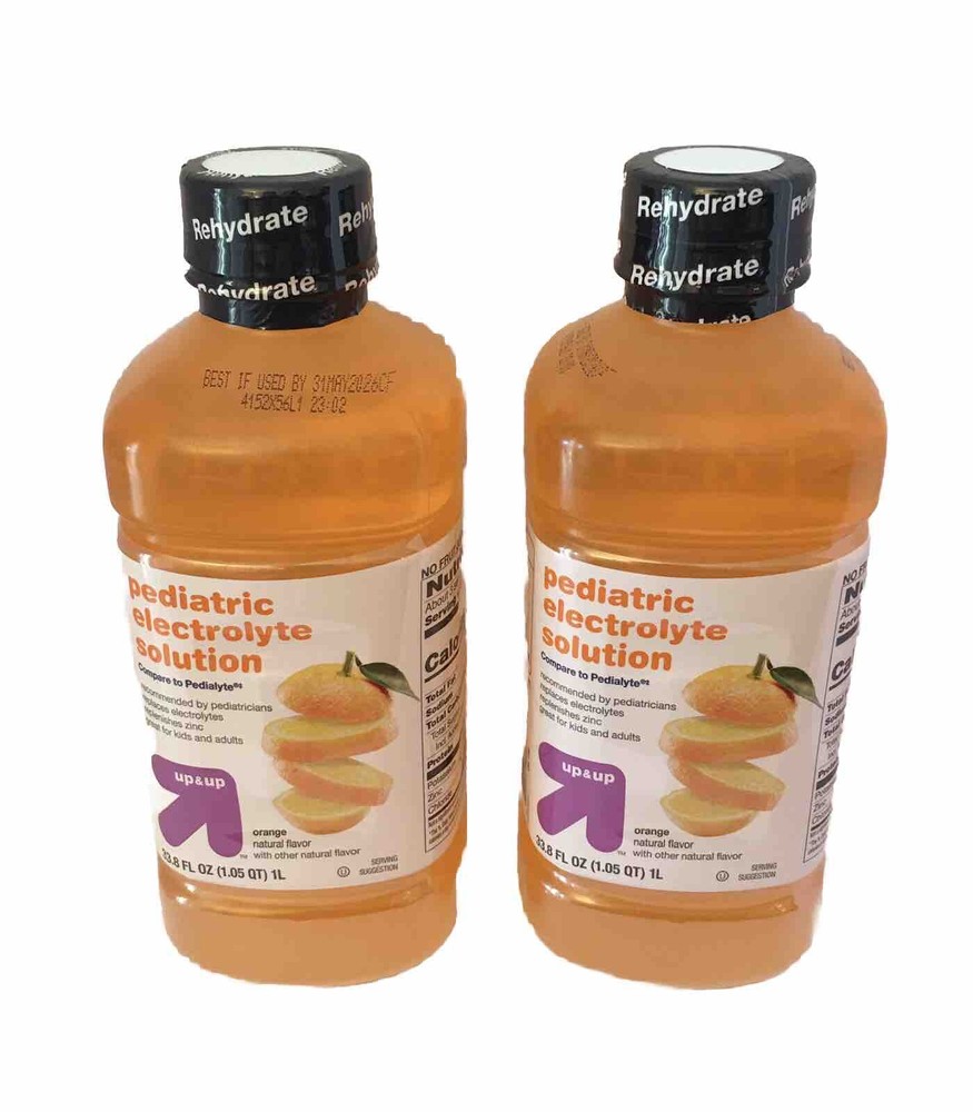 (2 Pack)Pediatric Electrolyte Hydration Solution Orange Flavor-33.8 Fl. Oz. Each