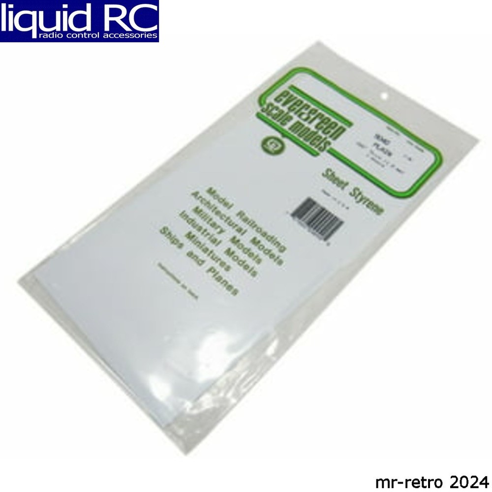 Evergreen Scale Models 9060 White Sheet .060 x 6 x 12
