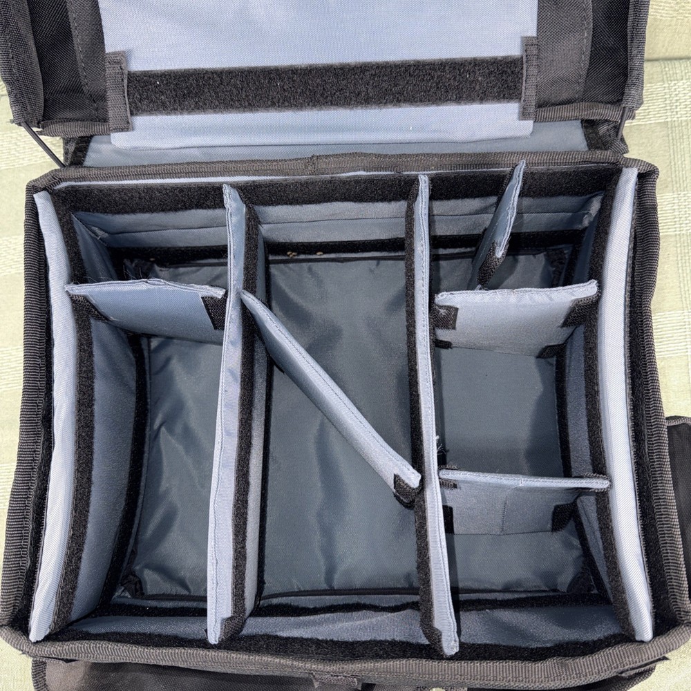 Duluth Trading Co. Mobile Desk Center Console Adjustable Compartments 14x12x7
