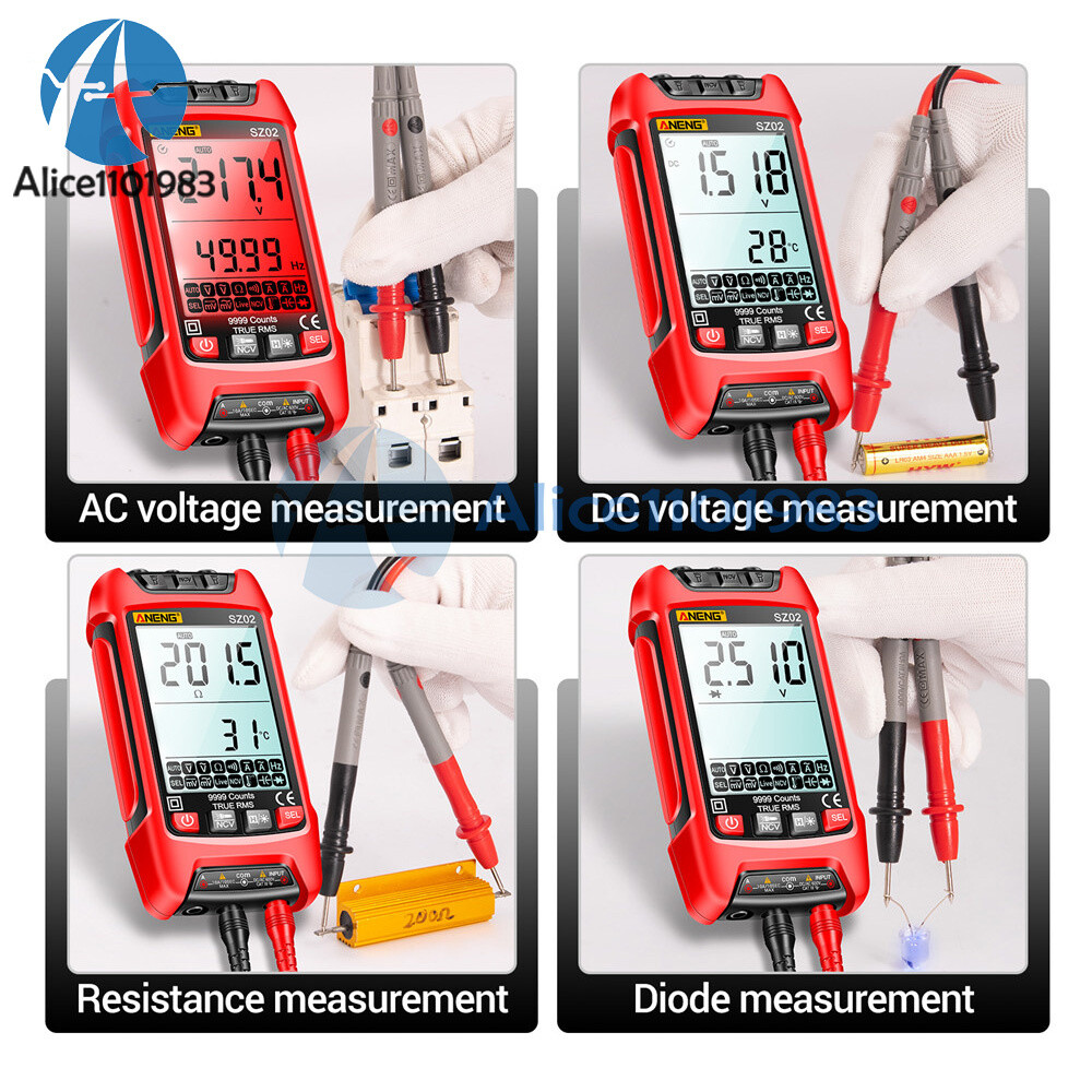 Digital Multimeter Voltmeter Resistance Capacitance Temp Transistor Tester
