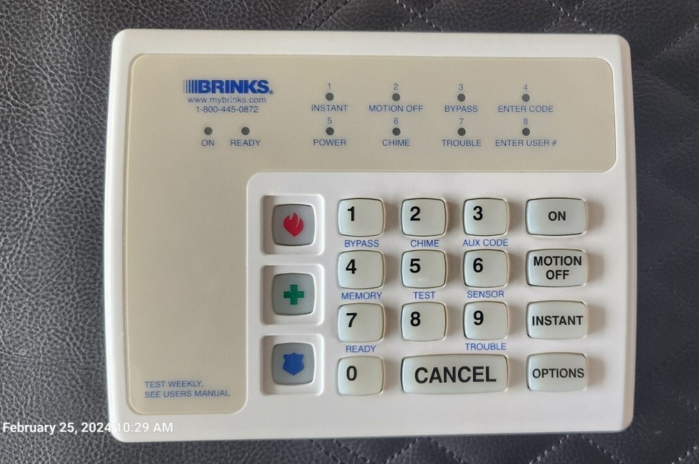 Brinks Alarm Control Panel—Used