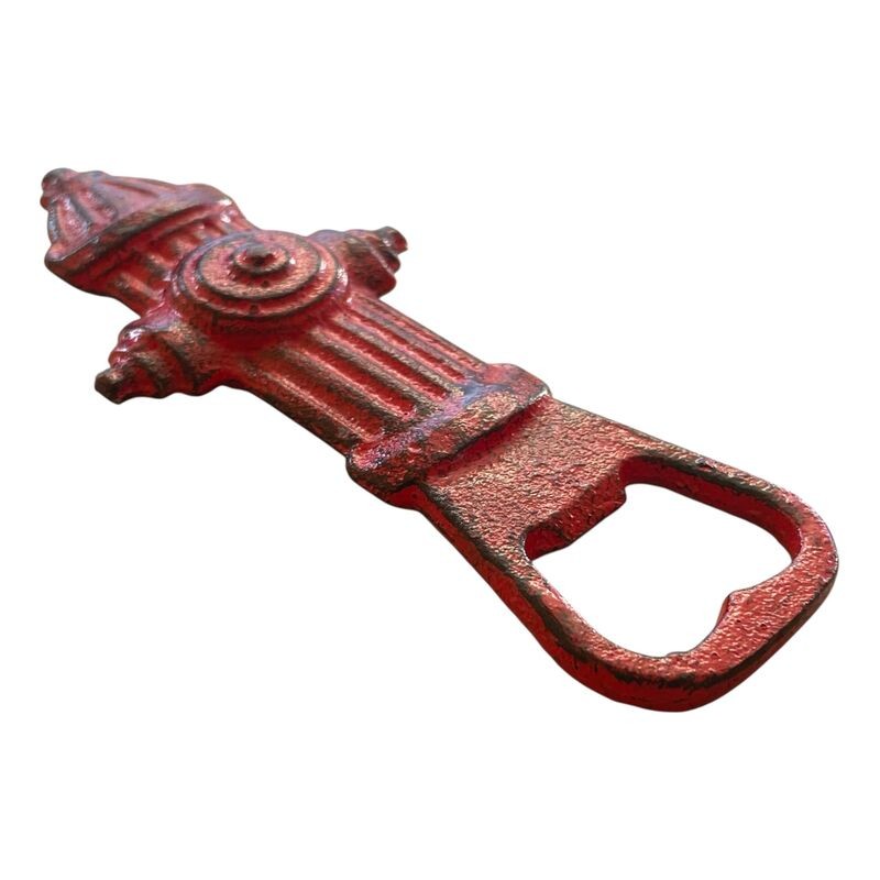 Red Cast Iron Fire Hydrant Bottle Opener Man Cave Barware