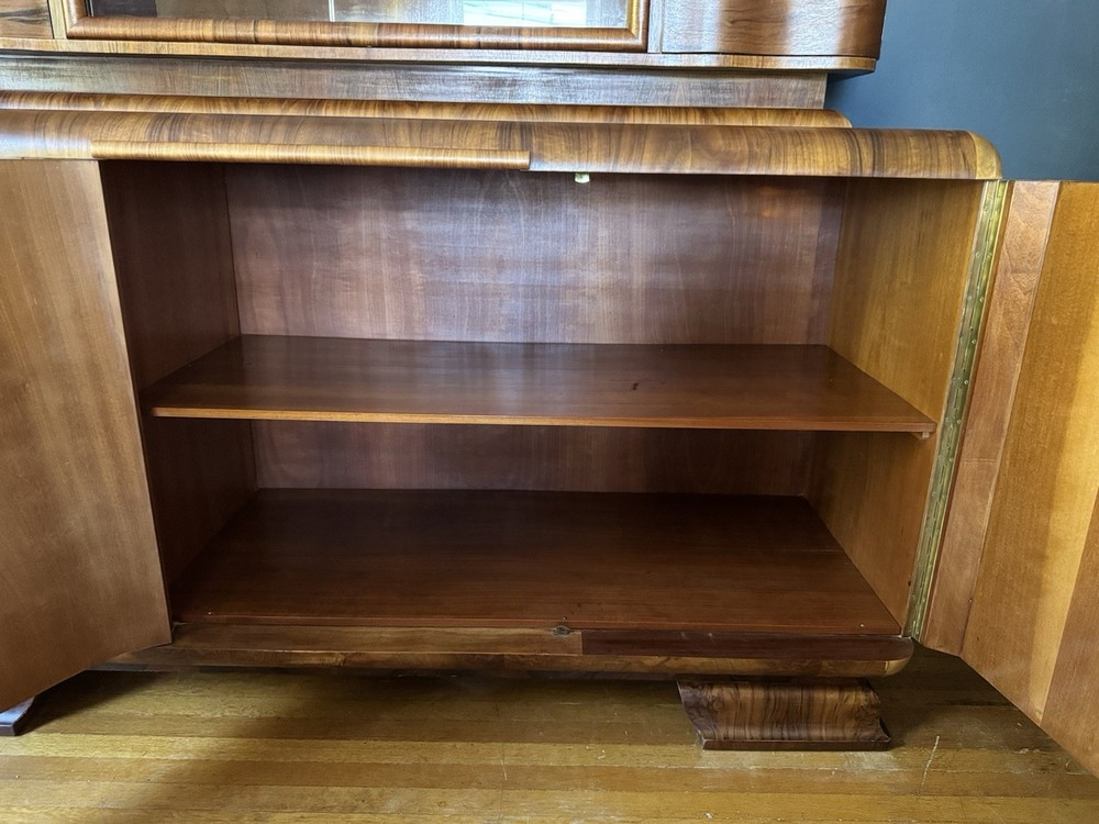 Thrum Art Deco Antique German Two Piece Sideboard Buffet