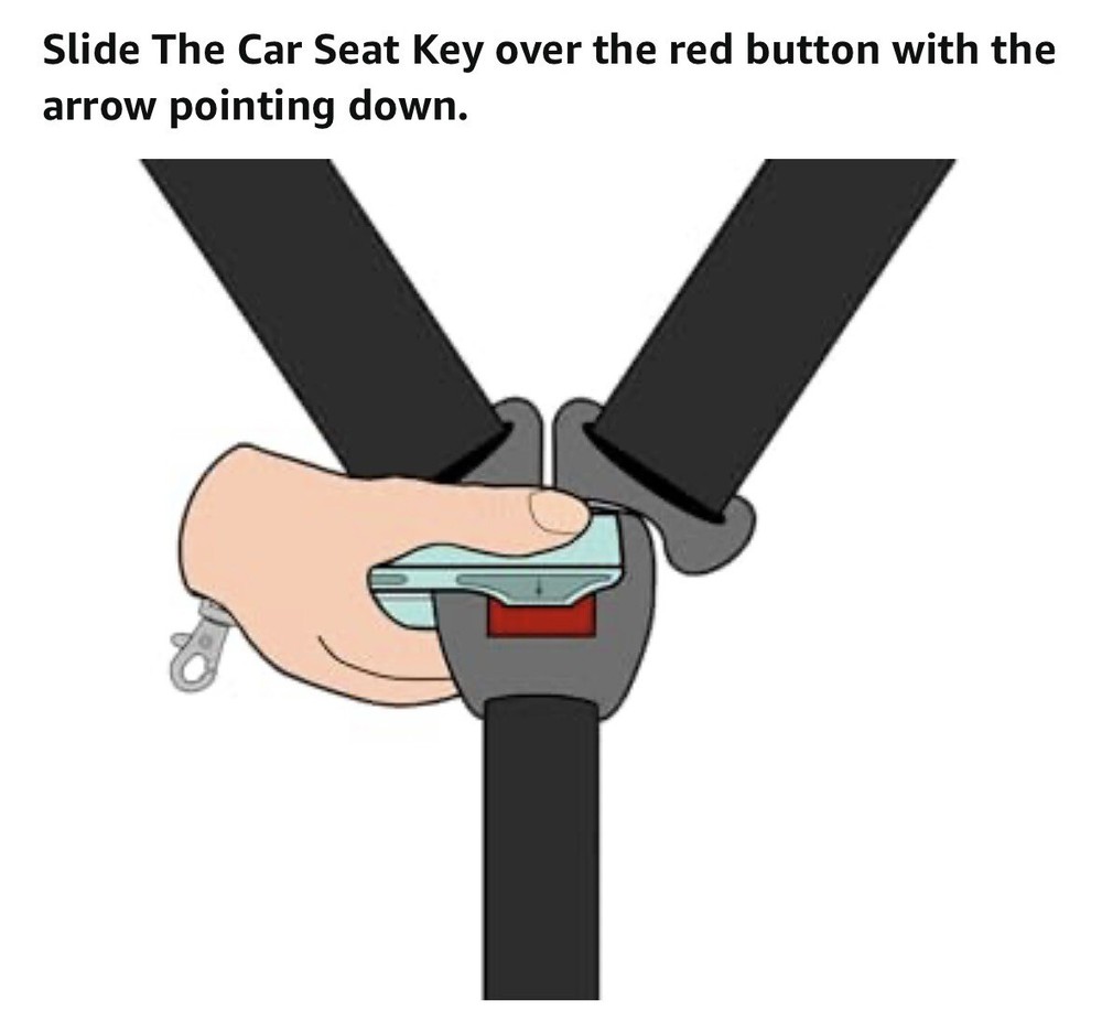 Universal Easy Release Car Seat Unbuckle Unlock Tool Key With Keychain 2 pack
