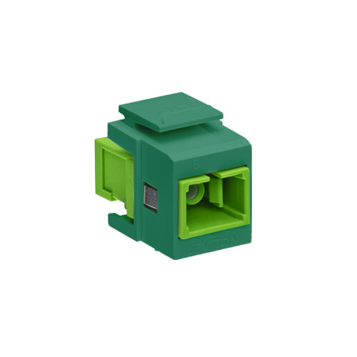 LEVITON 41085-ASV ADAPTER QUICKPORT SC/APC GREEN - 10PACK